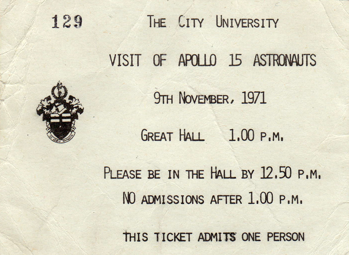 Invitation to the Apollo astronauts visit.